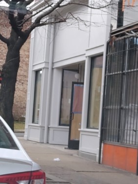 view of finished store front from sidewalk